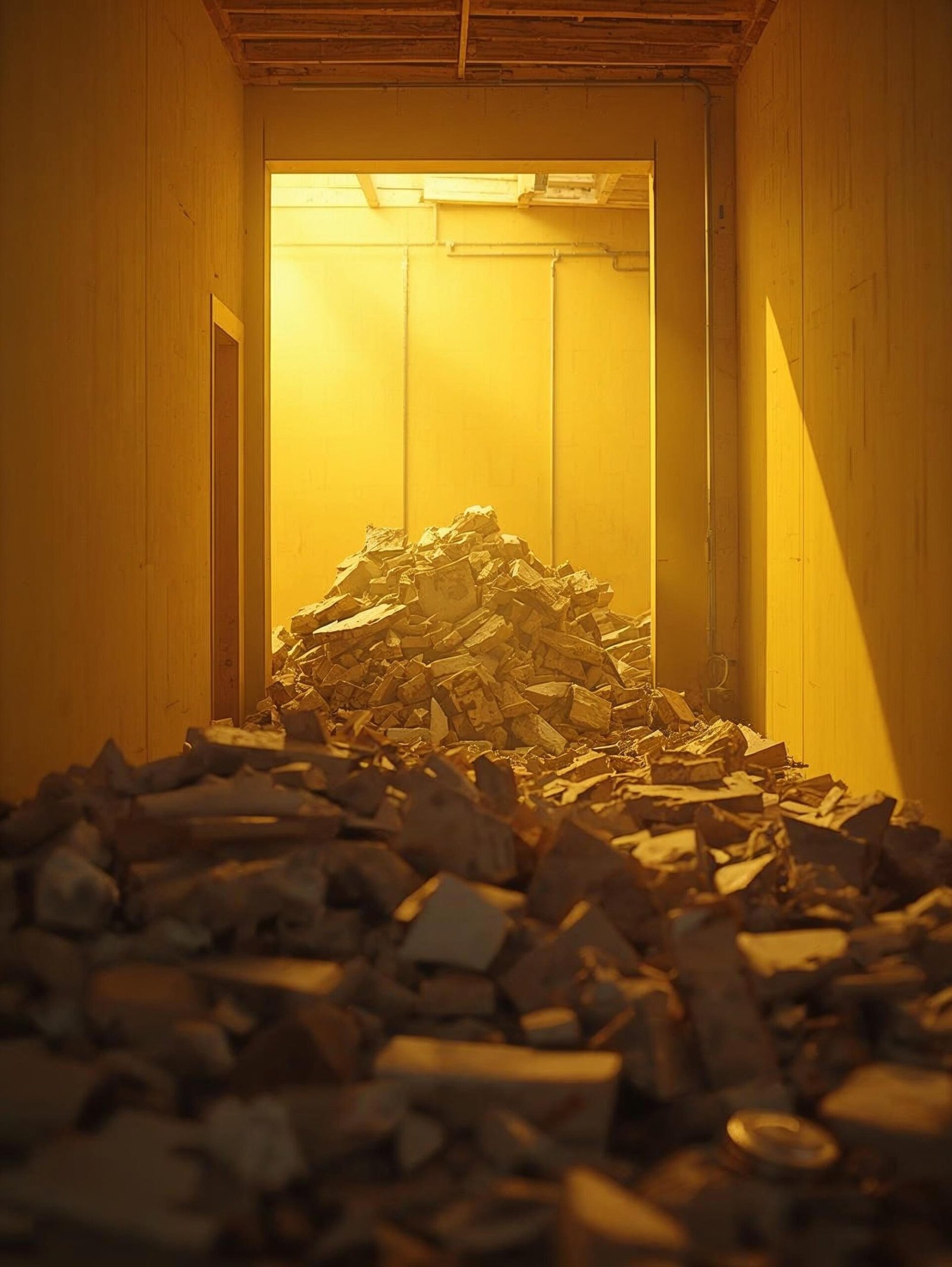 Débarras de gravats d'un chantier